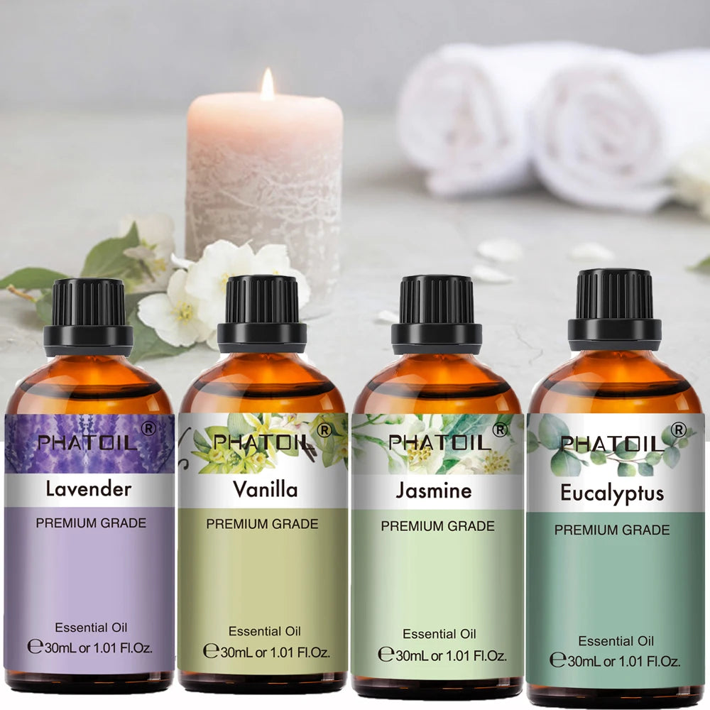 30 ml ätherische Öle aus Lavendel, Pfefferminze, Vanille und Teebaum
