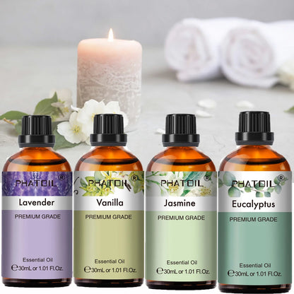 30 ml ätherische Öle aus Lavendel, Pfefferminze, Vanille und Teebaum